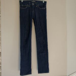 Lacoste Jeans Youth Girls SZ 14 Blue Straight Classic Luxury Casual Logo